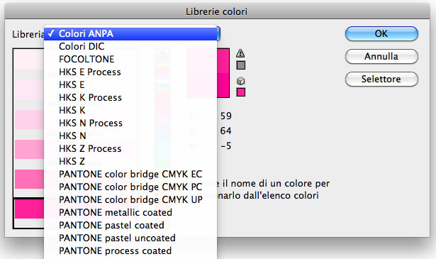 Selezione colore Pantone in Photoshop | Italiandirectory